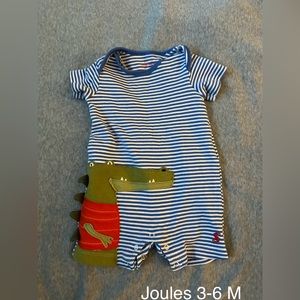 Joules alligator baby onesie 3-6 month